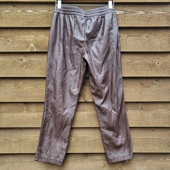 Joie vegan leather straight leg pants with drawstring medium - Picture 5 of 9